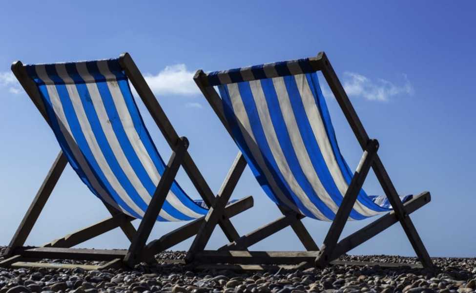 Large summer vacation relax beach chair wallpaper preview