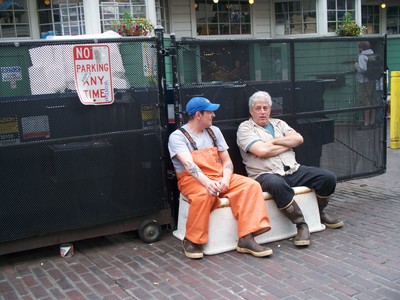 Medium two men taking a break