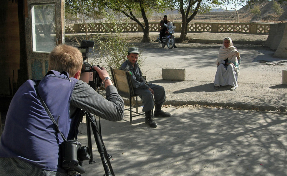 Large afghan journalist