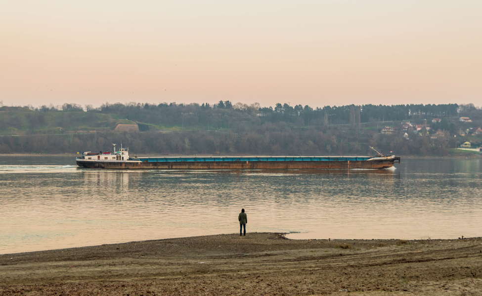 Large novi sad serbia danube ship