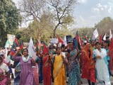 Small nrega workers protest india