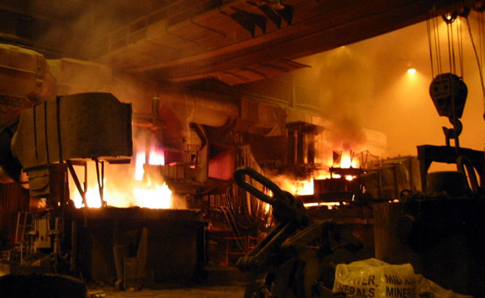 Large steelmill interior