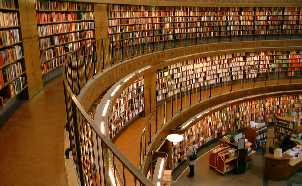 Large interior view of stockholm public library