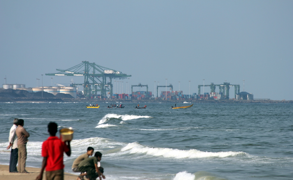 Large chennai port container terminal